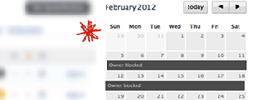 Up to date booking calendar